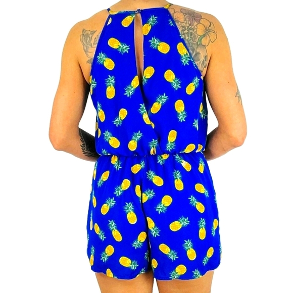 As U Wish Pineapple Jumper Size Small Shorts Blue - Picture 3 of 6